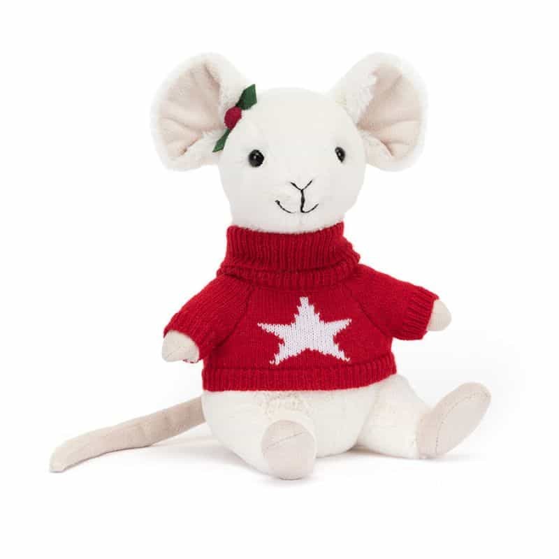 Rato de Natal | Merry Mouse Jumper| Jellycat 18 cm