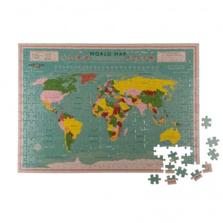 Puzzle Mapa-Mundo 300 peças | Mapa-múndi 50x36 cm