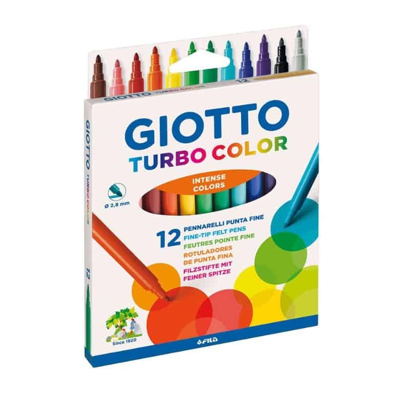 Canetas de Feltro Giotto Turbo Color (12 Unidades)