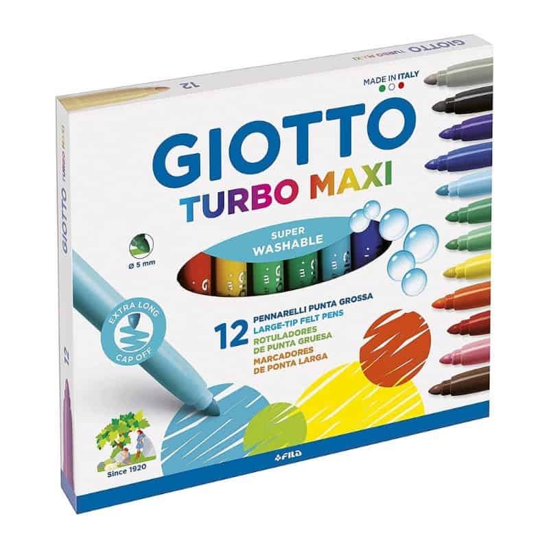 Marcadores Grossos Giotto - Giotto Turbo Maxi (12 unidades)