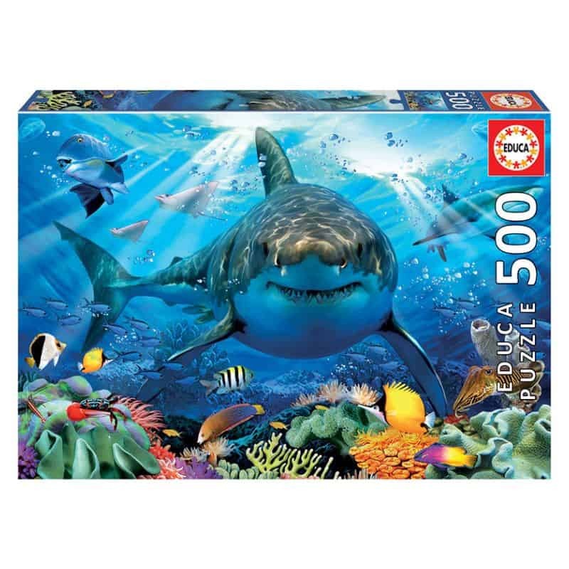 Puzzle Educa 500 Peças - Grande Tubarão Branco