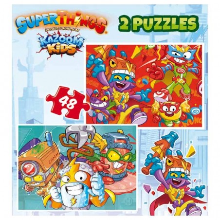 Puzzles SuperZings, SuperThings, 2x48