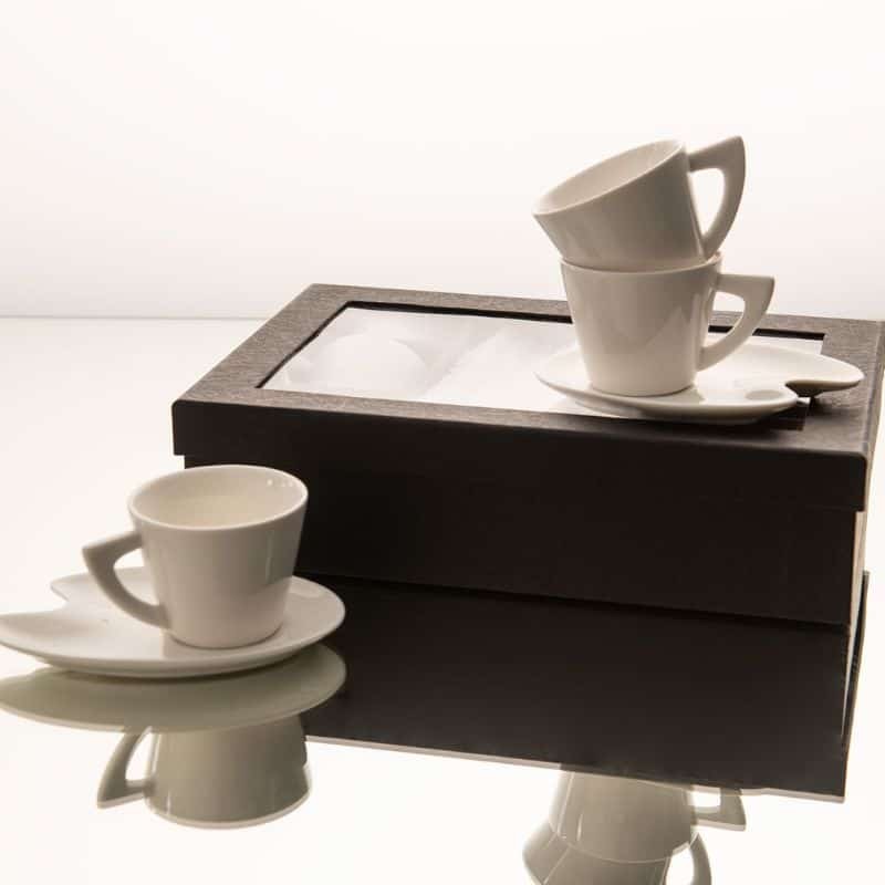 Conjunto de Chávenas de Café (6x), Branco, Porcelana - Cades Design