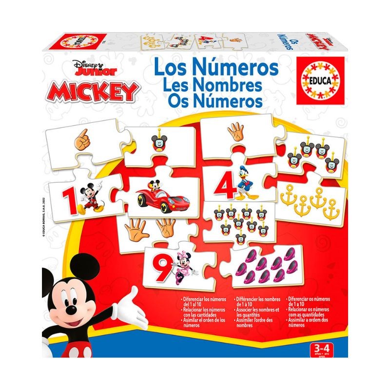 Puzzles Educativos - Os Números - Mickey