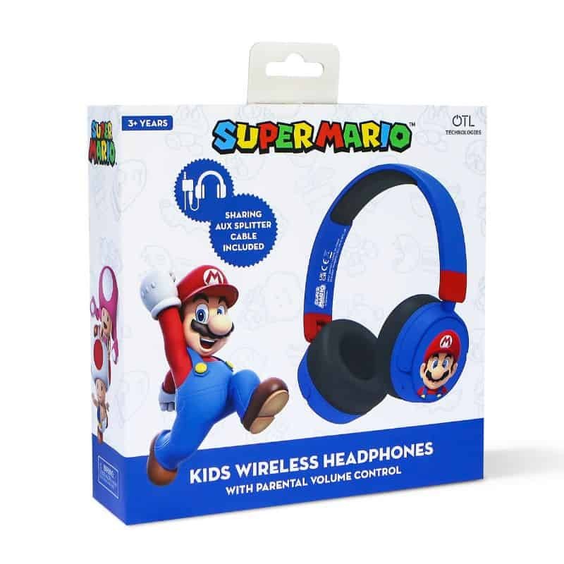 Auscultadores Bluetooth Criança - Headphones Criança Super Mario