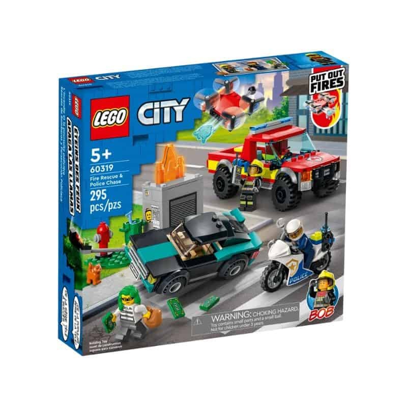 LEGO City - Salvamento dos Bombeiros e Perseguição Policial - LEGO 60319