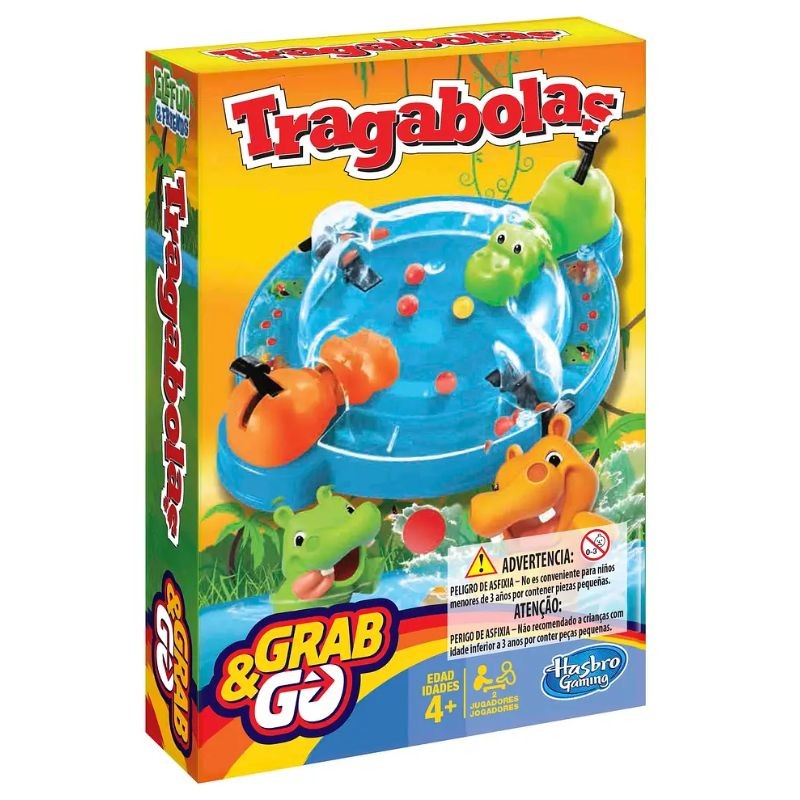 Jogo Tragabolas Grab & Go - Hungry Hungry Hippos - Hasbro