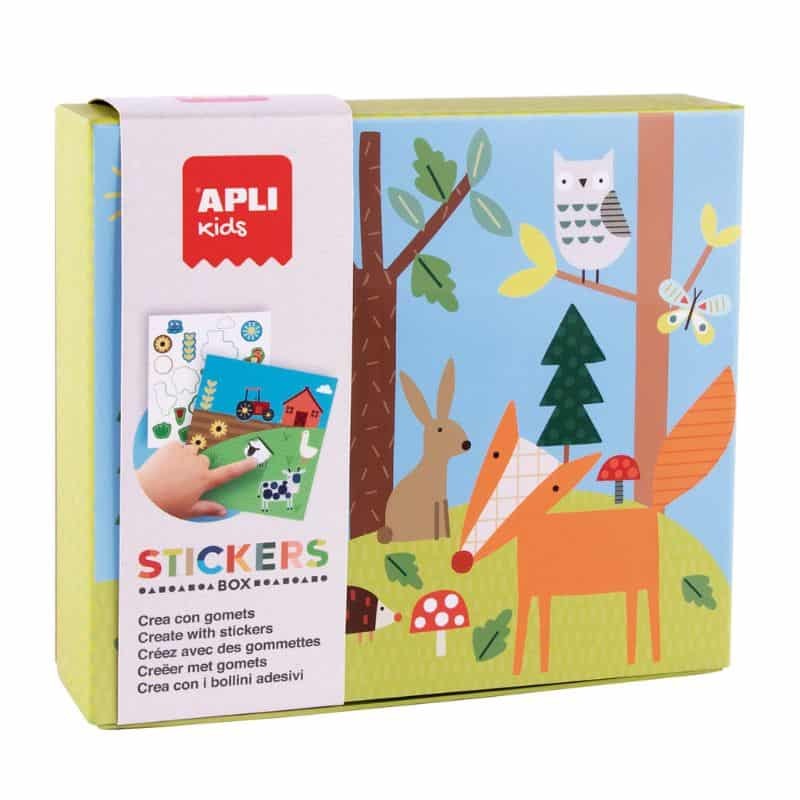 Jogo Educativo Com Autocolantes - Caixa de Cartão Floresta - APLI Kids