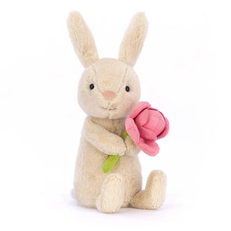 Coelho Peluche - Bonnie Bunny With Peony - Jellycat 20 cm