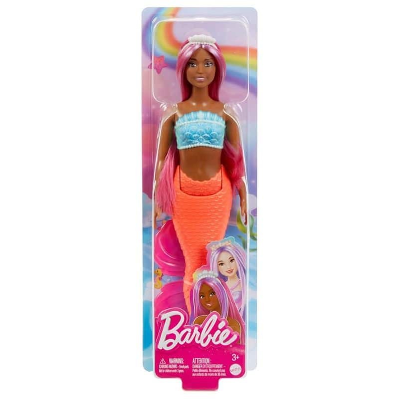 Boneca Barbie Sereia c/ Cauda Dura - Barbie Original (Coral)