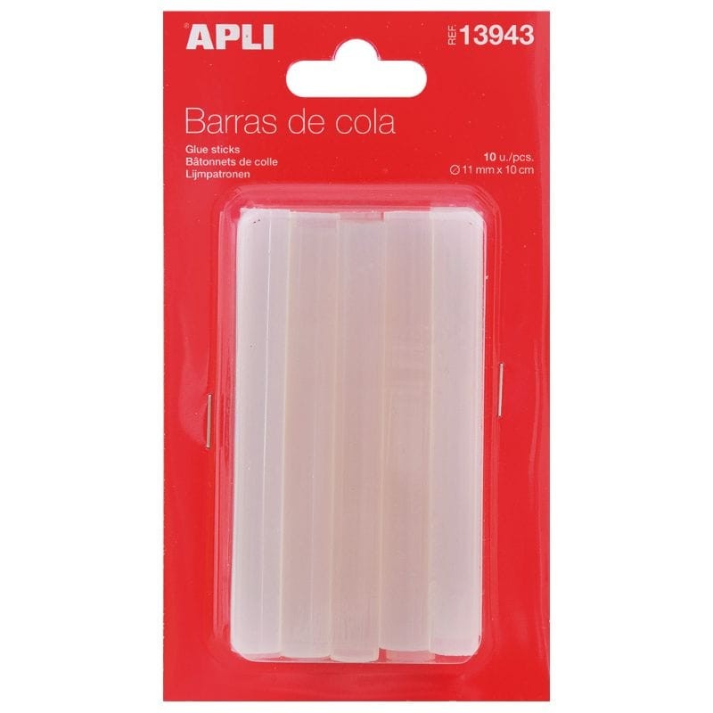 Recarga com 10 Barras de Cola Quente 11 mm x 10 cm