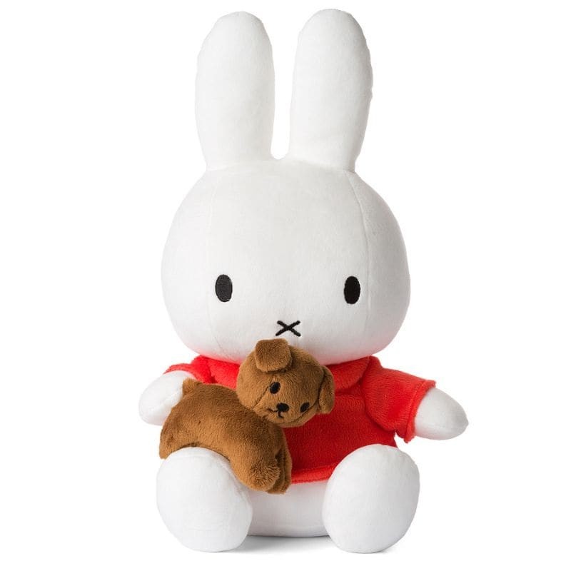 Peluche Coelha Miffy e Snuffy Juntos - Miffy with Snuffy sitting 33 cm