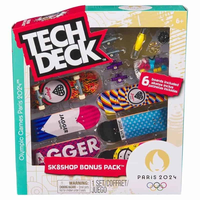 Skates Tech Deck Pack 6 - Sk8shop Bonus Pack Paris 2024 (sortido)