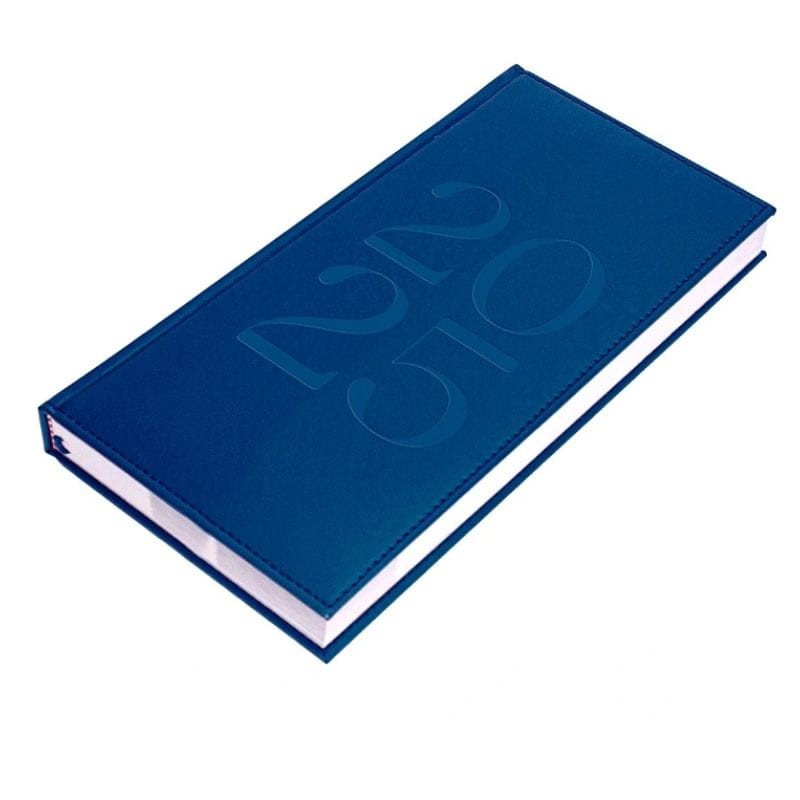 Agenda Semanal 2025 - Agenda Encadernada Azul 80x150mm - Liderpapel