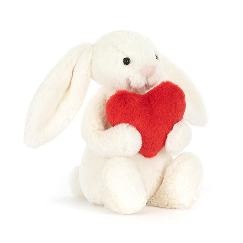 Coelho Peluche Bashful Red Love Heart Bunny 31 cm - Peluches Jellycat