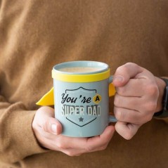 Caneca Mr. Wonderful “You're a Super Dad” c/ Capa de Super-Herói