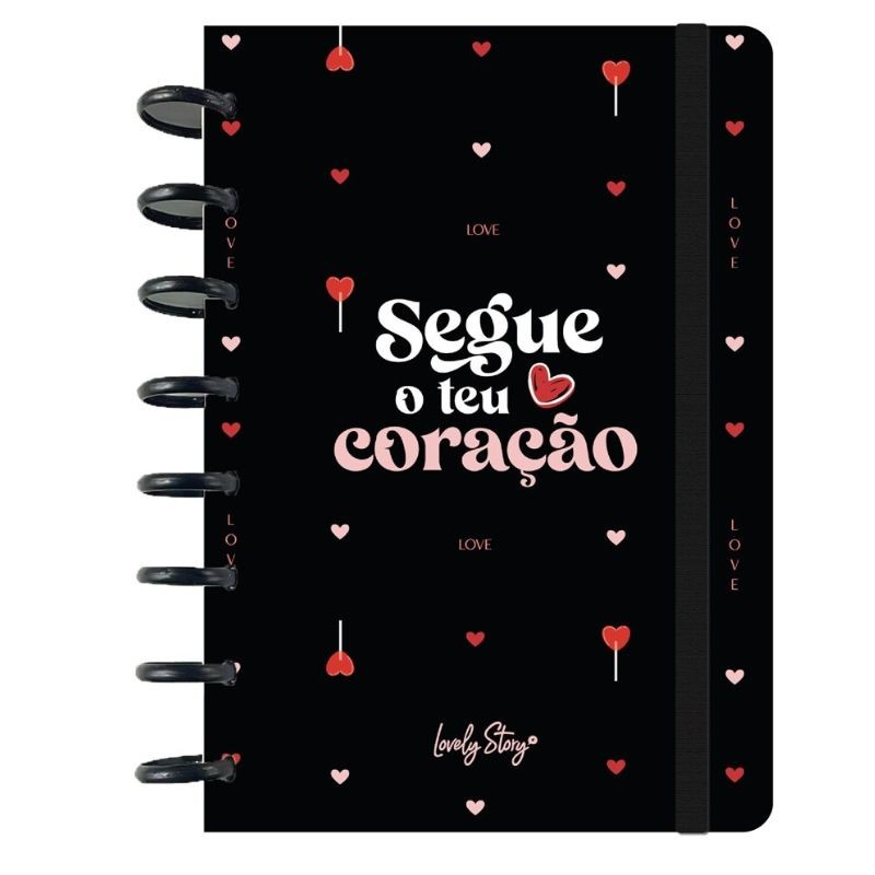 Caderno A5 Pautado com Argolas "Segue o Teu Coração" - Lovely Story