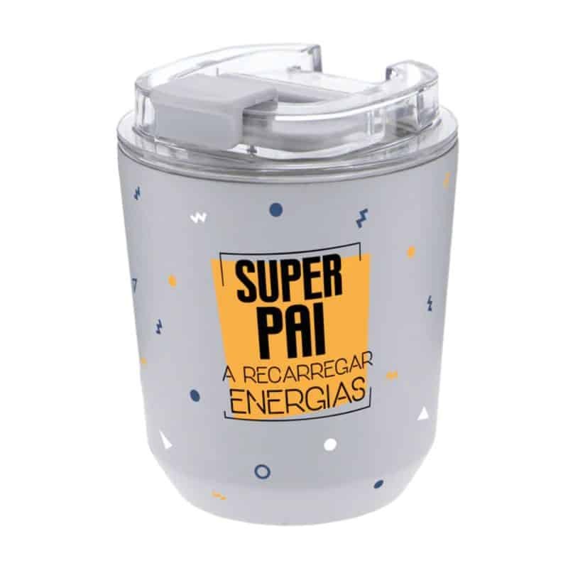 Copo Térmico 280ml Presente para o Pai - Bebidas Quentes ou Frias