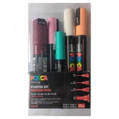 Canetas POSCA - Starter Kit c/ 5 Marcadores POSCA (cores sortidas)