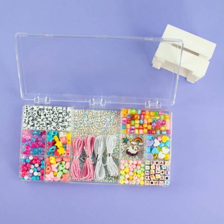 Kit Missangas Unicórnio com Letras - Pulseiras DIY para Crianças
