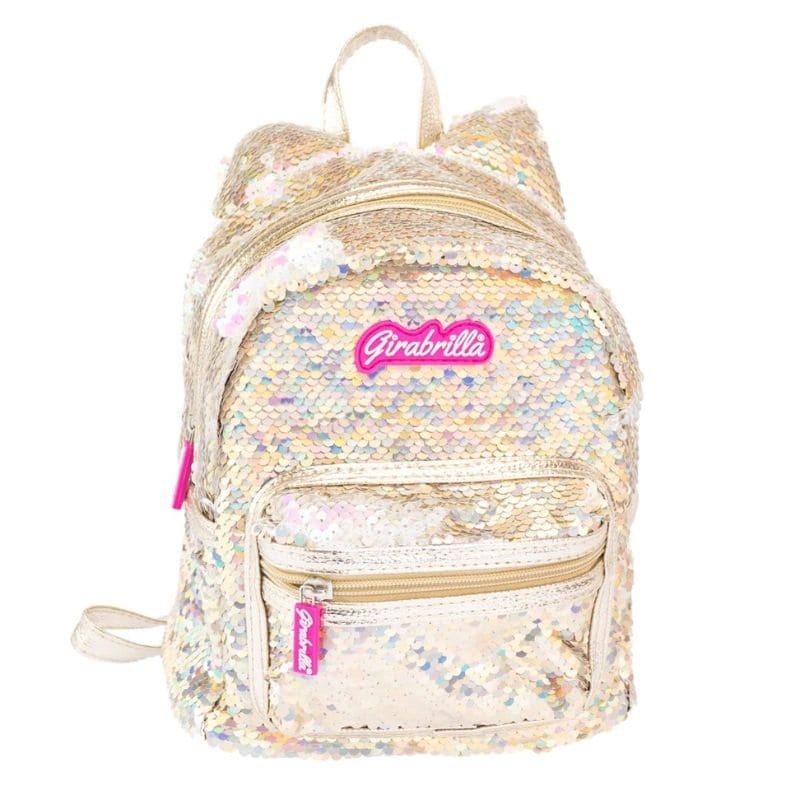 Mochila Infantil c/ Lantejoulas Reversíveis e Orelhas de Gato Mochila Infantil c/ Lantejoulas Reversíveis e Orelhas de Gato