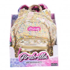 Mochila Infantil c/ Lantejoulas Reversíveis e Orelhas de Gato