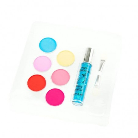 Unicórnio Mágico - Kit de Maquilhagem Infantil: Sombras + Lipgloss
