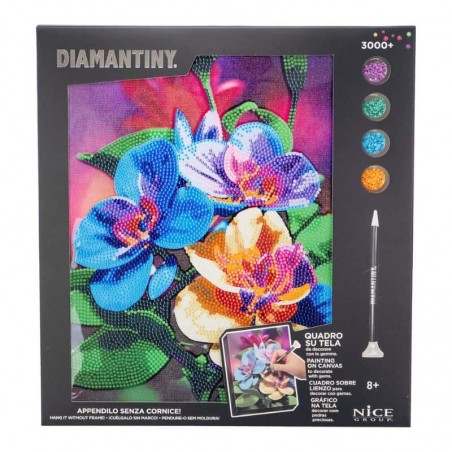Pintura com Cristais Flores