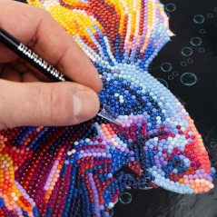 Pintura Cristais Peixe Betta