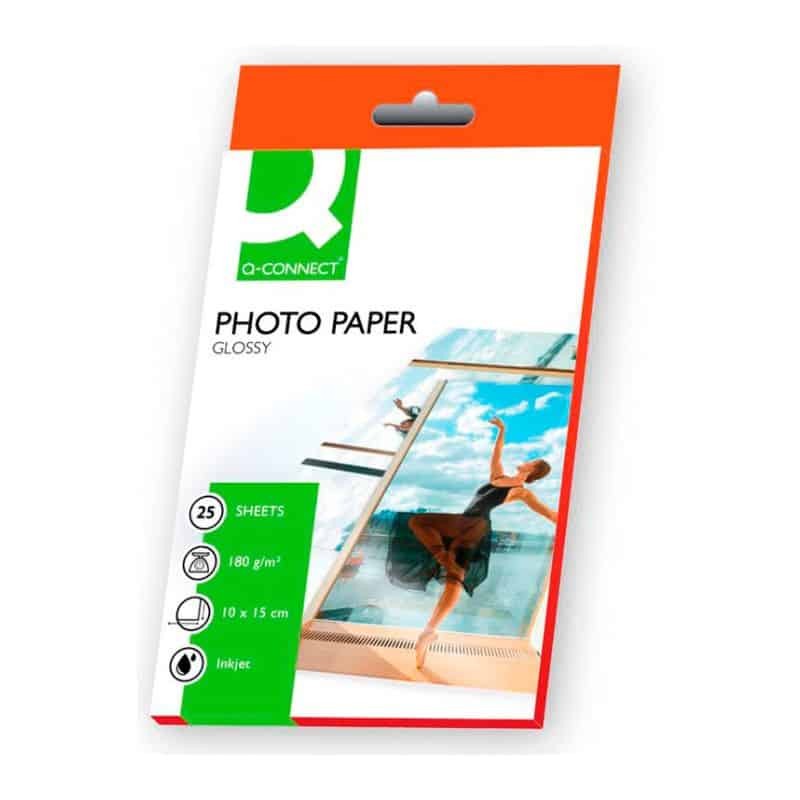 Papel Fotográfico Q-CONNECT 10x15cm Brilhante p/ Jato de Tinta Papel Fotográfico Q-CONNECT 10x15cm Brilhante p/ Jato de Tinta