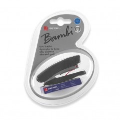 Agrafador Pequeno Rexel Bambi + Caixa c/ 1500 Agrafos nº 25 (sortido)