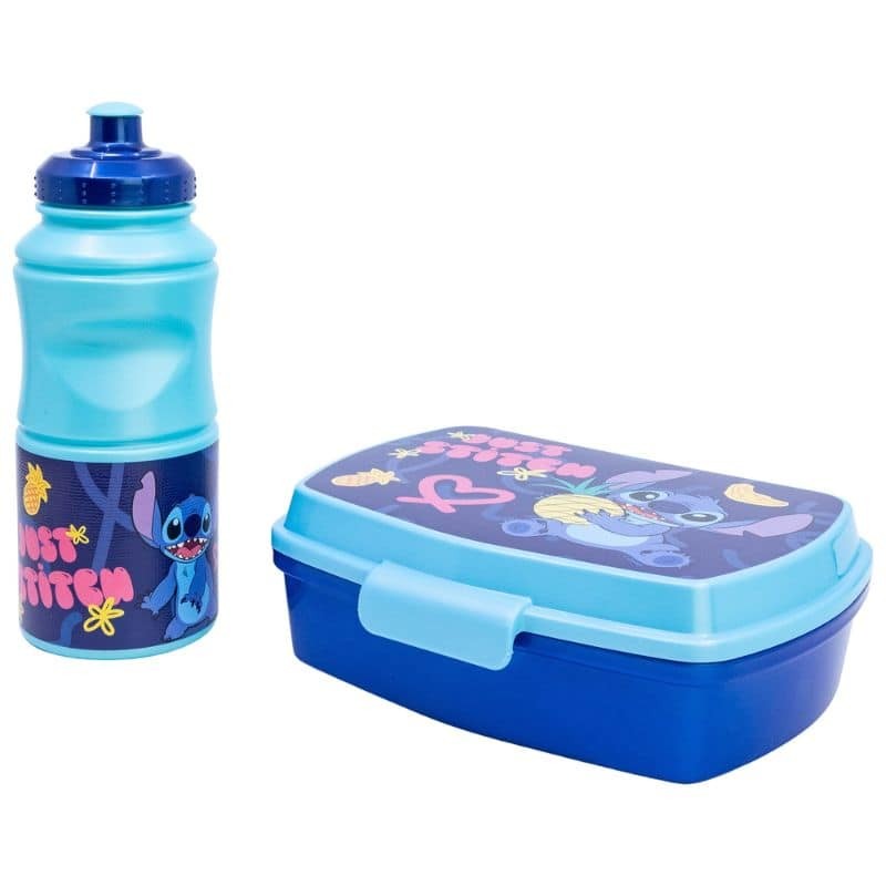 Conjunto Infantil Stitch com Garrafa e Lancheira Stitch | Pack 2 Peças Conjunto Infantil Stitch com Garrafa e Lancheira Stitch | Pack 2 Peças