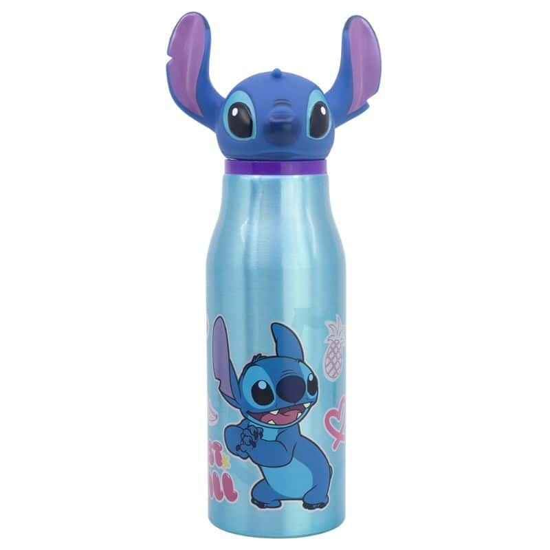 Garrafa de Alumínio Stitch com tampa 3D 690ml - Disney Stitch Oficial Garrafa de Alumínio Stitch com tampa 3D 690ml - Disney Stitch Oficial