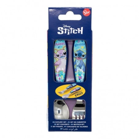 Conjunto Talheres Infantis Stitch | Colher e Garfo em Metal