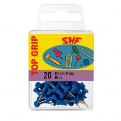 Alfinetes de Sinalização Azuis 22mm