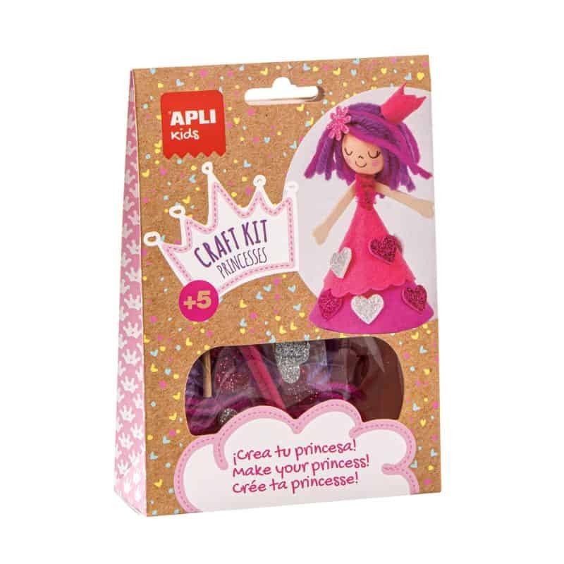Kit de Artesanato Infantil Princesa Rosa - Craft Kit Princesses - APLI Kit de Artesanato Infantil Princesa Rosa - Craft Kit Princesses - APLI