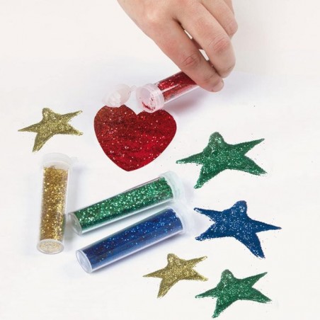 Purpurina Holográfica Em Pó - Glitter 6 Cores p/ Manualidades - APLI
