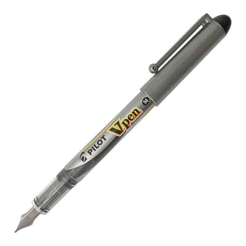 Caneta Tinta Permanente PILOT V-Pen Silver 0.5 mm - Cor Preta - 1 un.