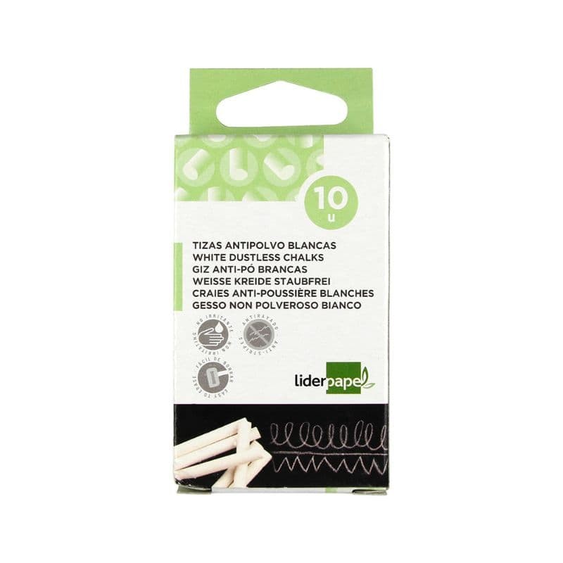 Giz Branco Para Quadros de Ardósia - Caixa c/ 10 Paus de Giz Giz Branco Para Quadros de Ardósia - Caixa c/ 10 Paus de Giz