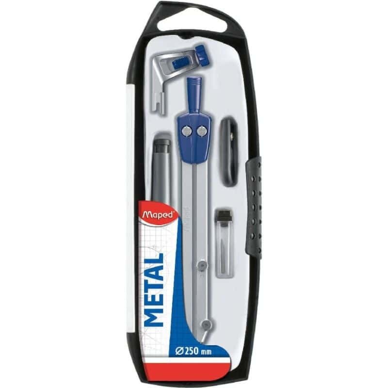 Compasso Maped - Compasso Escolar Metal com Lapiseira 0,5mm + Estojo
