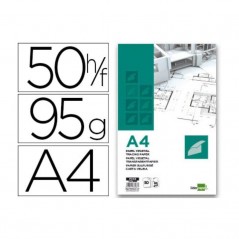 Papel Vegetal A4 - Bloco Papel Vegetal A4 Liderpapel 50 fls.