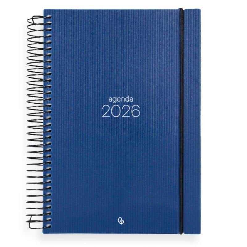 Agenda 2026 Capa Dura Espiral Azul A5 - Agenda Diária - Liderpapel