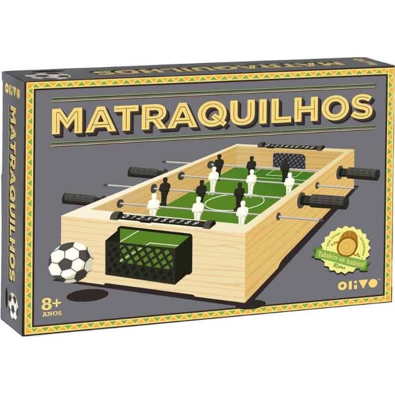 Jogo Matraquilhos em Madeira OLIVO - Mesa de Matraquilhos Vintage