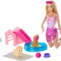 Boneca Barbie - Conjunto Festa Na Piscina Com os Cachorrinhos