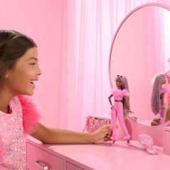 Boneca Barbie Rosa Tranças