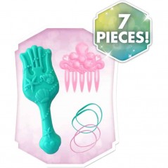 Busto Ariel de 21 cm para brincar de cabeleireiro com 7 peças