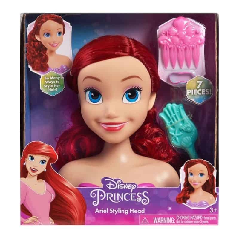 Busto Ariel Disney Princess - Cabeça de Boneca para Penteados Busto Ariel Disney Princess - Cabeça de Boneca para Penteados