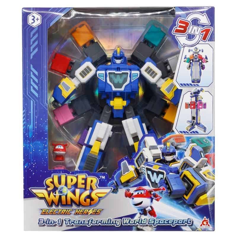 Super Wings: Electric Heroes - World Spaceport Transformável 3-em-1 Super Wings: Electric Heroes - World Spaceport Transformável 3-em-1