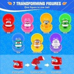 Inclui 7 bolas com personagens Super Wings para brincar
