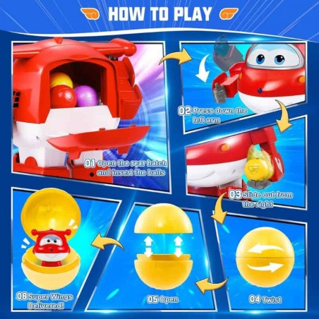 Super Wings Jett Super Pet Adventures - Jett Bolas Surpresa